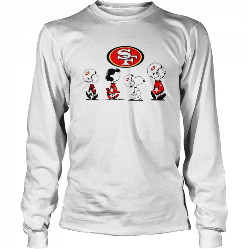 Peanuts Characters San Francisco 49ers Football team shirt Long Sleeved T-shirt