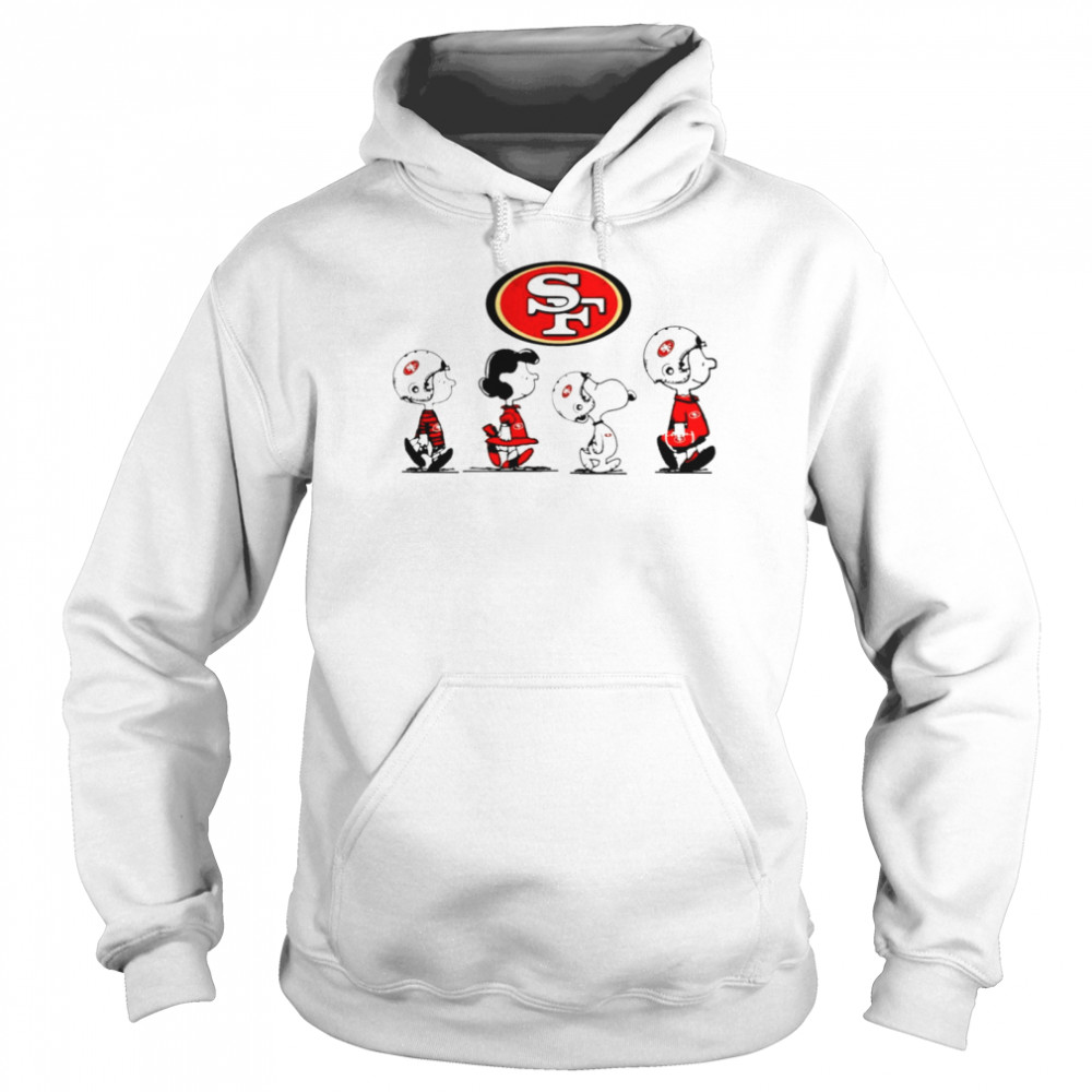 Peanuts Characters San Francisco 49ers Football team shirt Unisex Hoodie