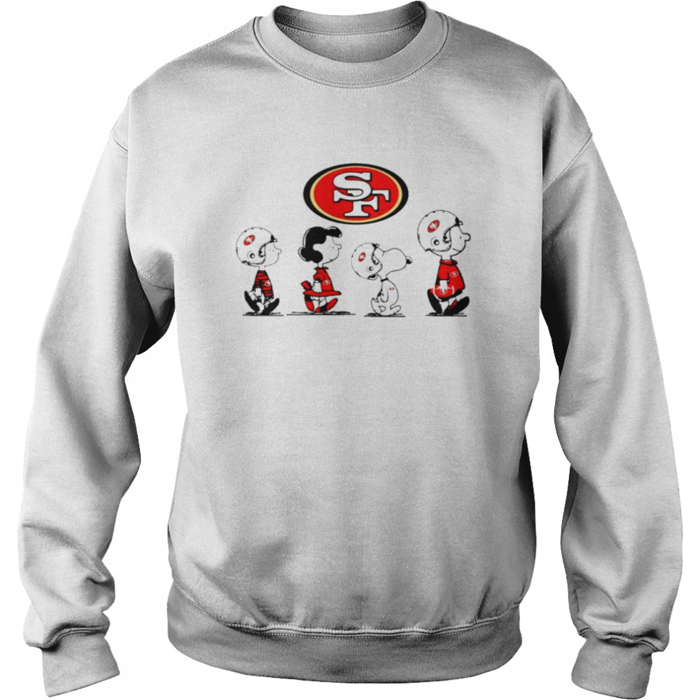 Peanuts Characters San Francisco 49ers Football team shirt Unisex Sweatshirt