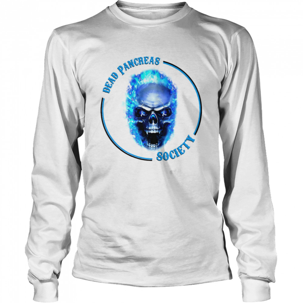 Skull Dead Pancreas Society Diabetes Awareness T-shirt Long Sleeved T-shirt