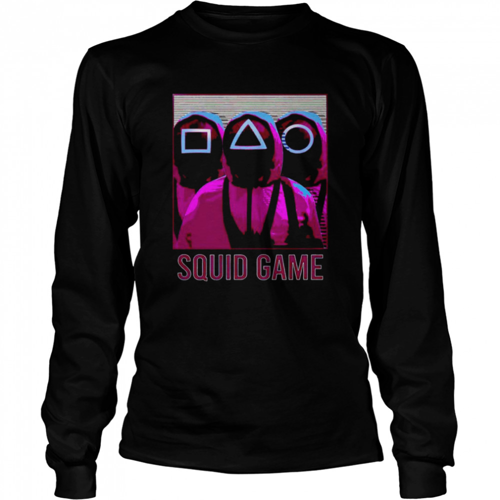 Squid Game Squad Retrowave Active movie shirt Long Sleeved T-shirt