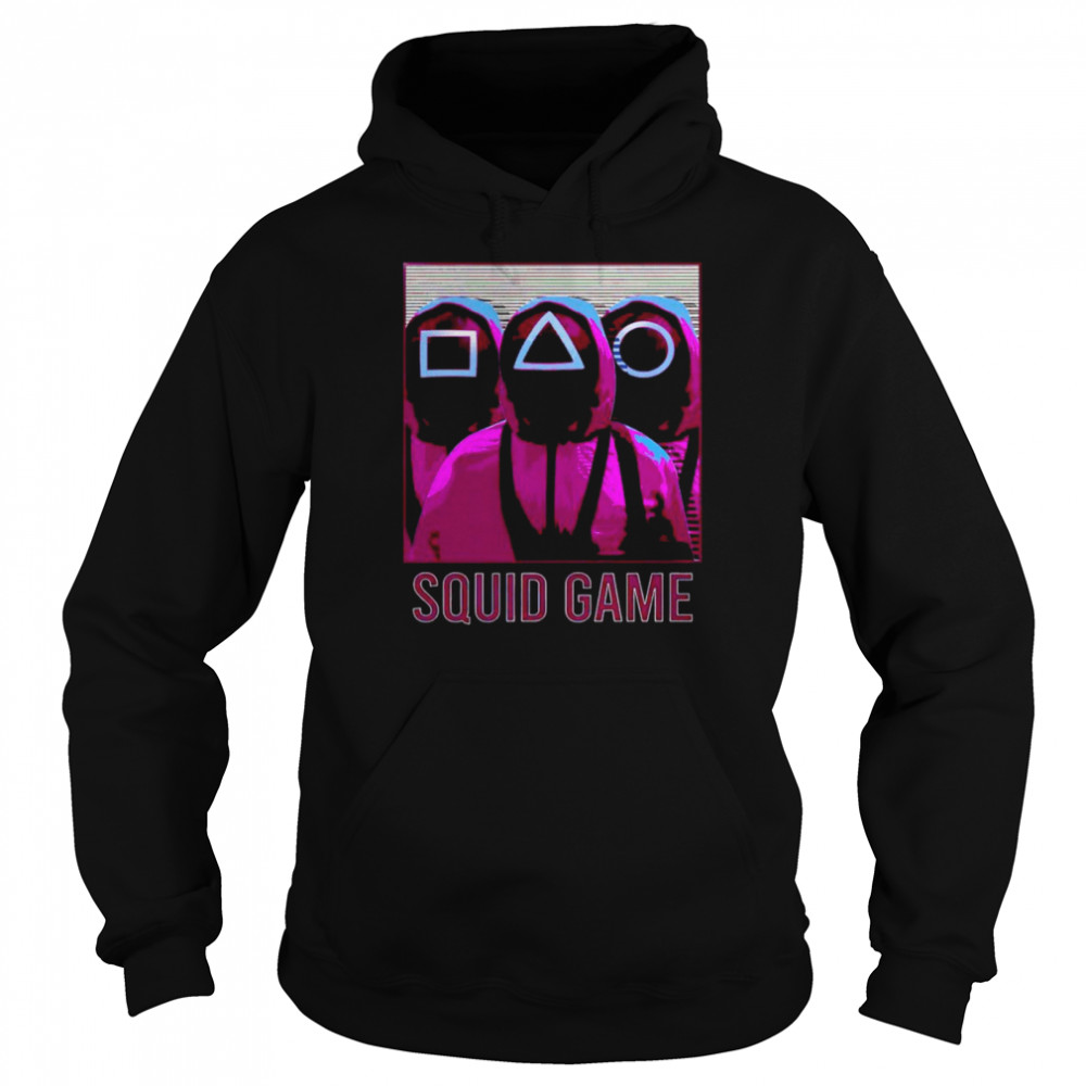 Squid Game Squad Retrowave Active movie shirt Unisex Hoodie