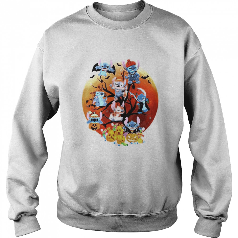 Stitch on Halloween tree shirt Unisex Sweatshirt