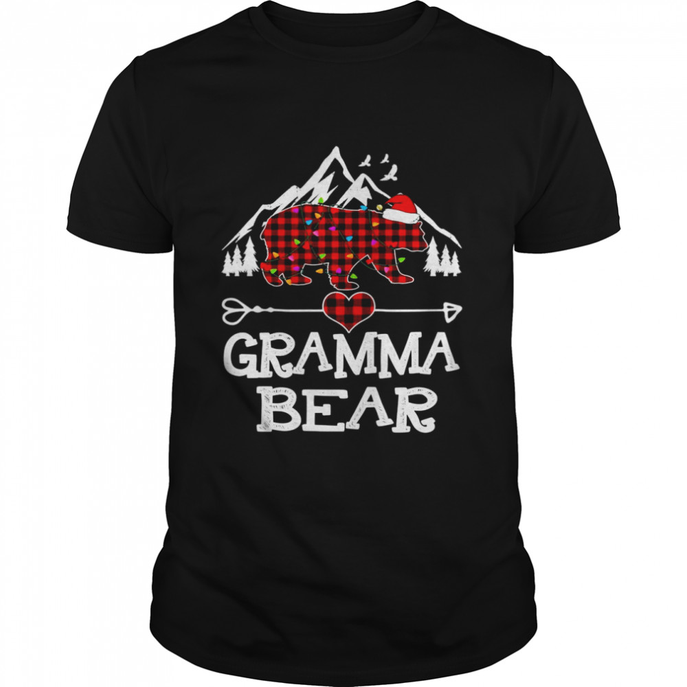 Gramma Bear Christmas Pajama Red Plaid Buffalo Family Shirts