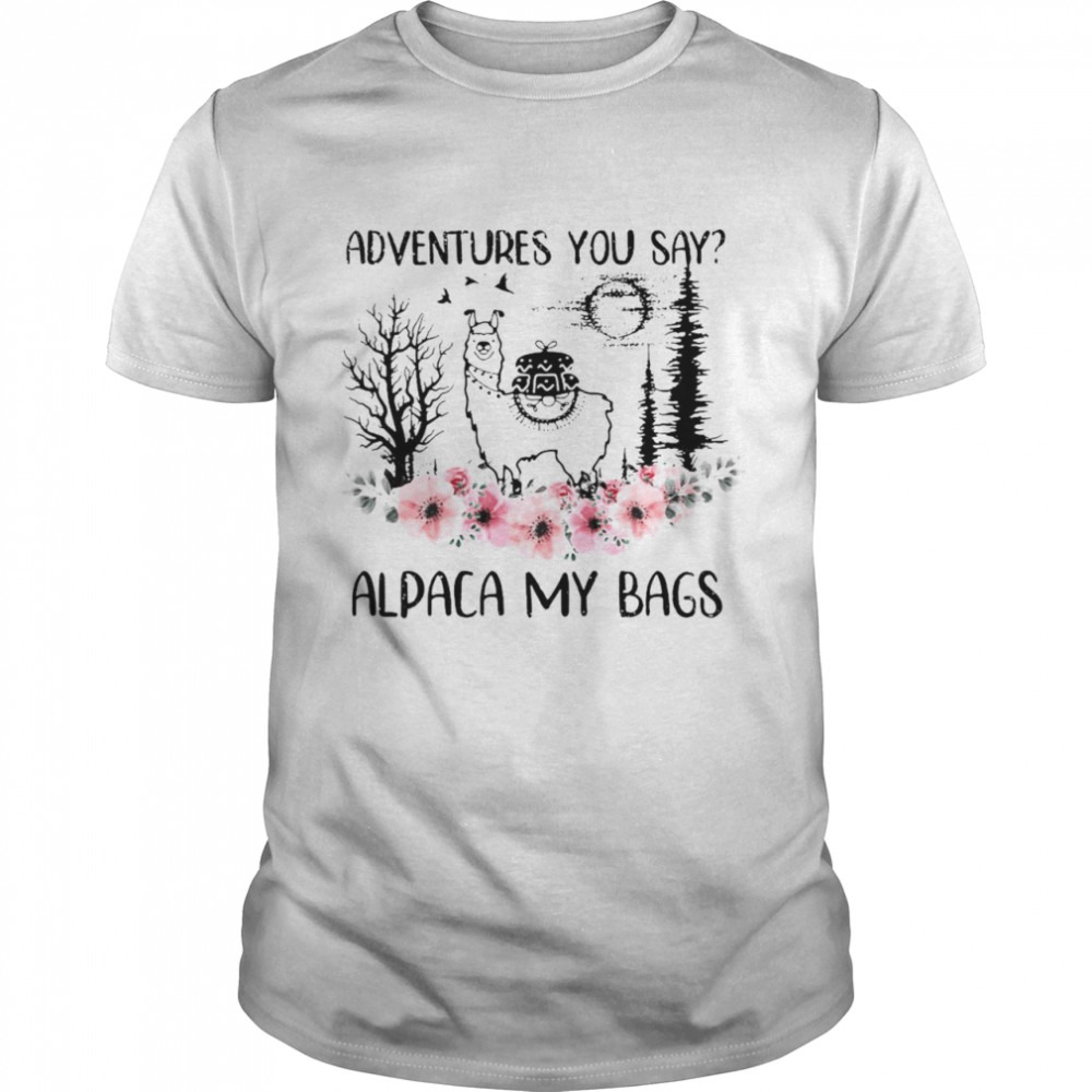 lama Adventures You Say Alpaca My Bags T-shirt Classic Men's T-shirt