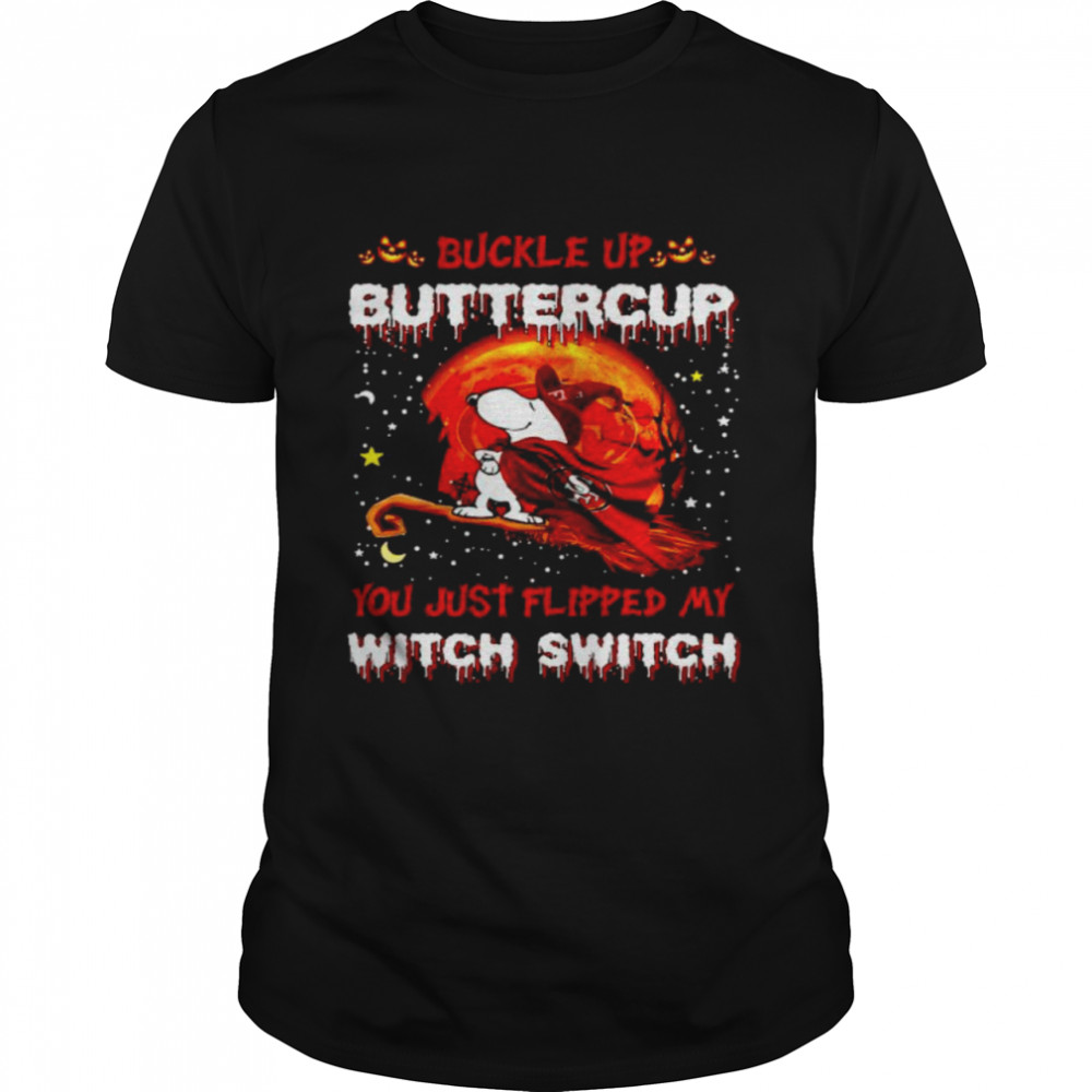 Snoopy 49ers buckle up buttercup you just flipped Halloween shirts