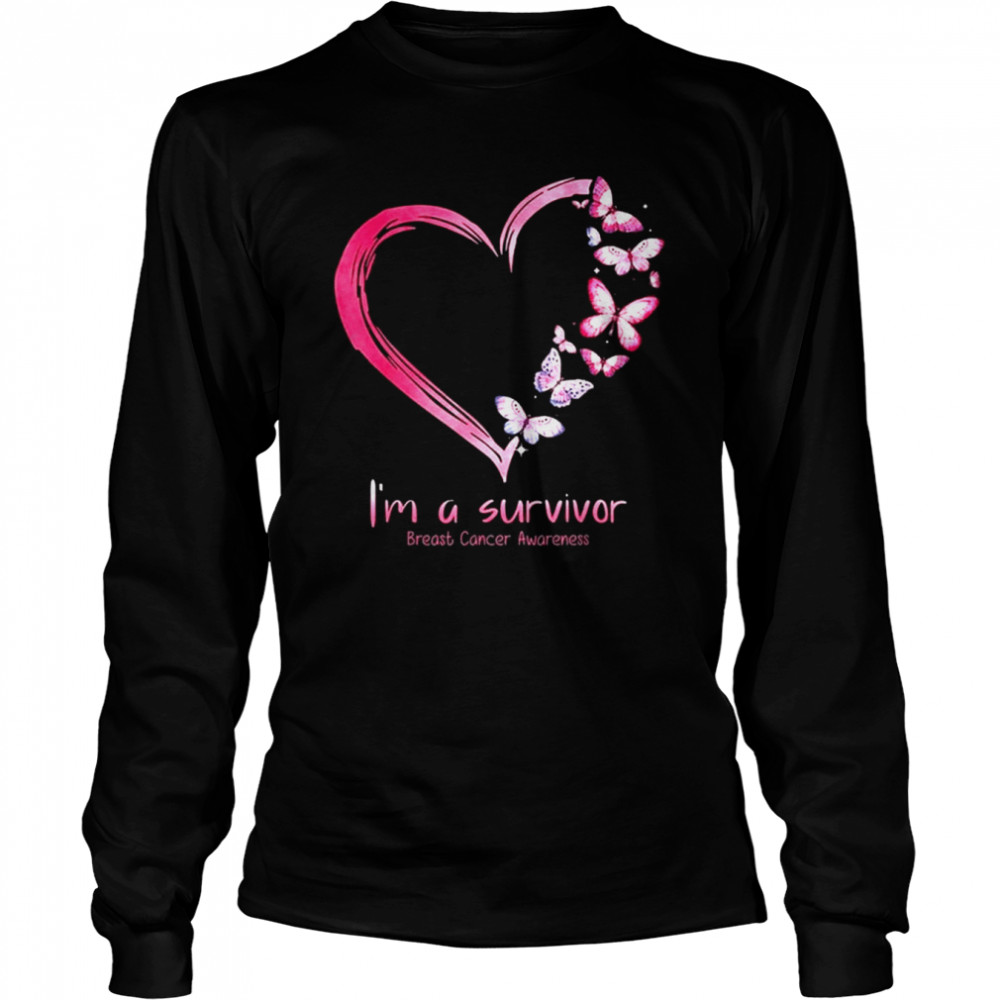 Im A Survivor Breast Cancer Awareness 2021 shirt Long Sleeved T-shirt