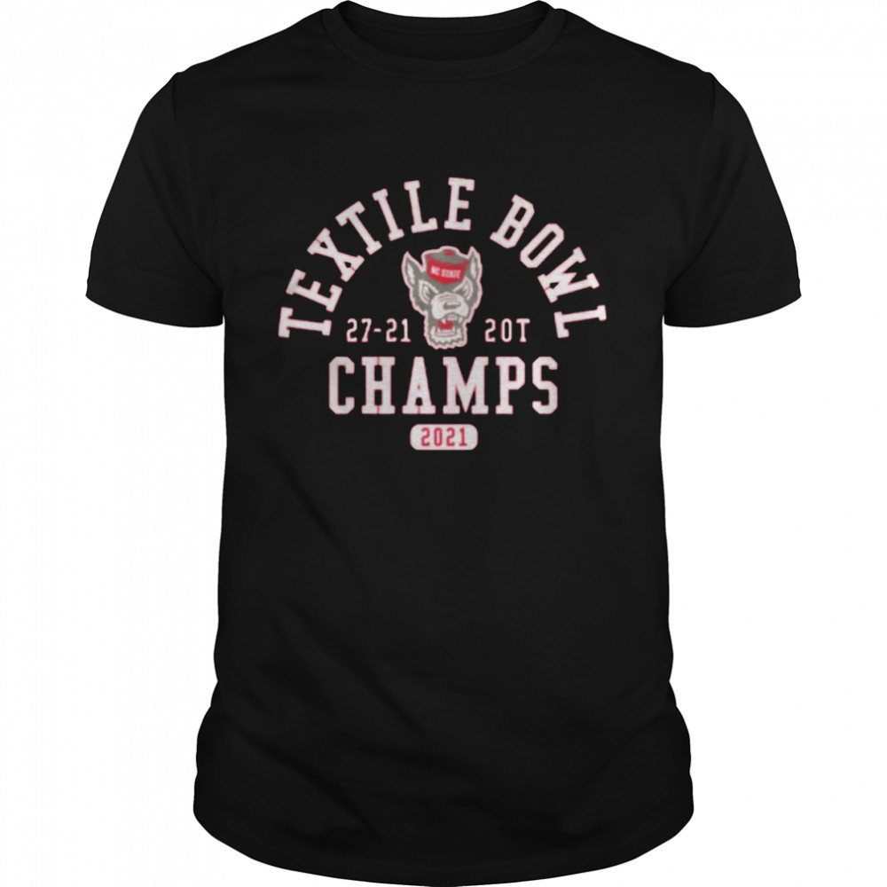 NC State Wolfpack 2021 textile bowl champs shirt