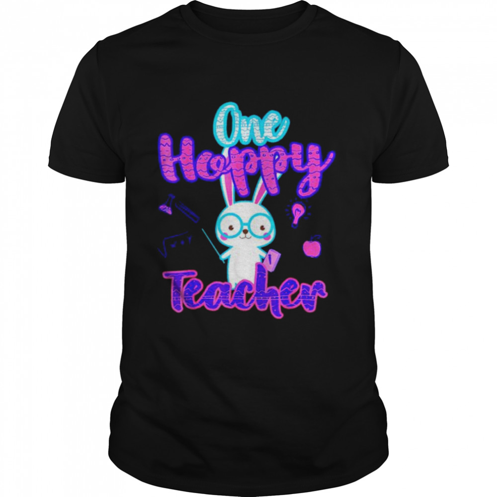 Rabbit one happy teacher shirt Classic Men's T-shirt