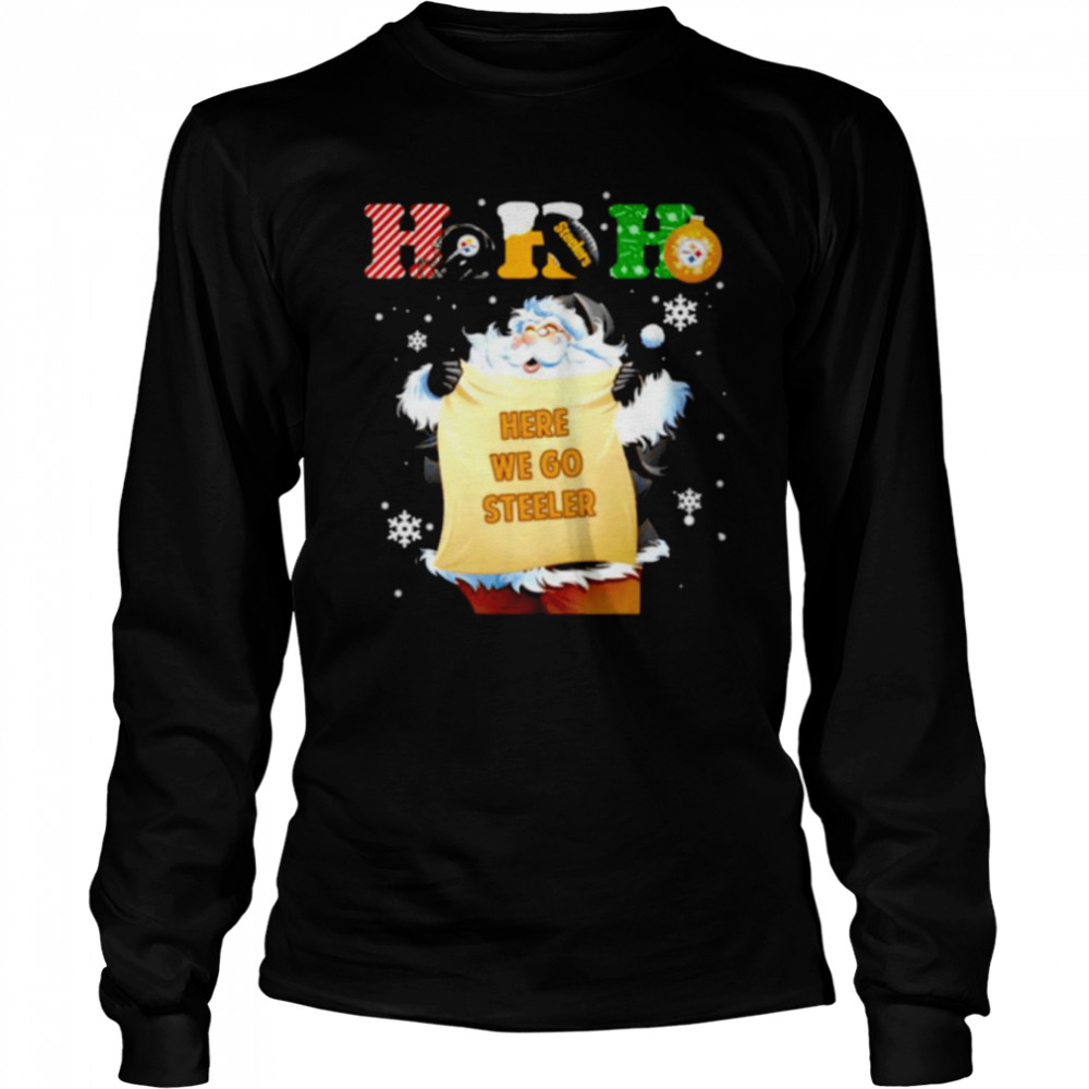 Santa Steelers ho ho ho here we go shirt Long Sleeved T-shirt