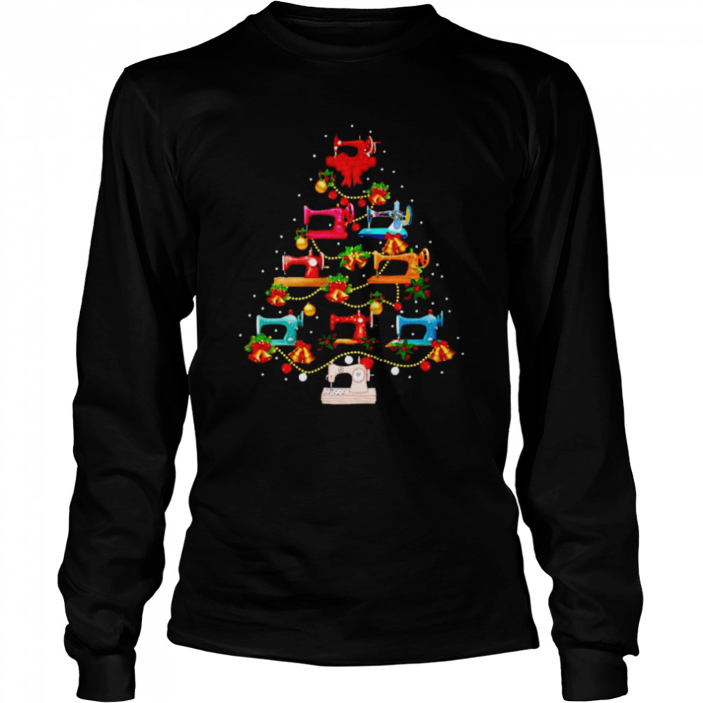 Sewing machine make Christmas tree shirt Long Sleeved T-shirt