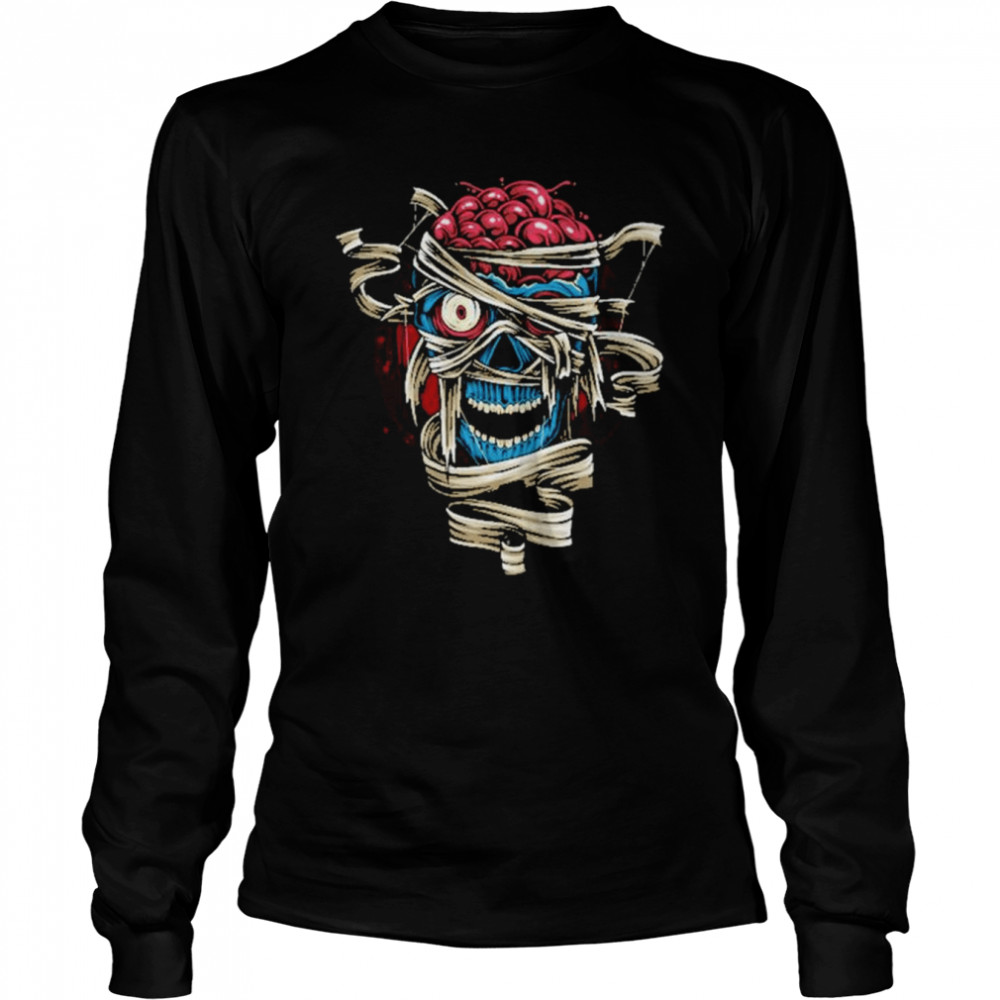 Skull Mummy Scary Bandage shirt Long Sleeved T-shirt