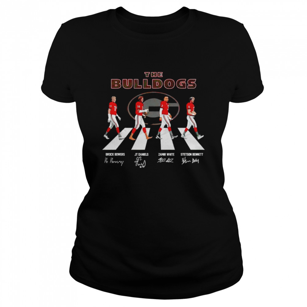 The Bulldogs Brock Bowers Jt Daniels Zamir White Stetson Bennett signatures Abbey Road shirt Classic Women's T-shirt