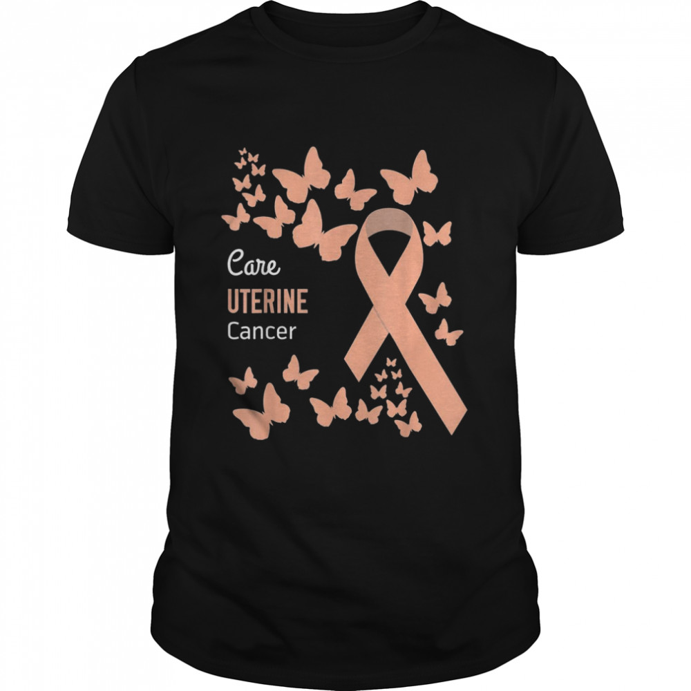 Care Uterine Cancer Awareness Supporter Ribbon Shirts