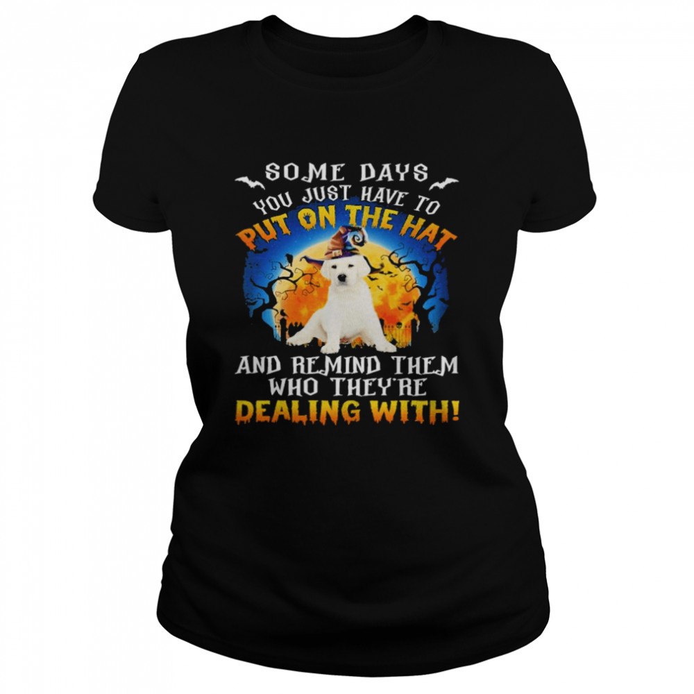 Labrador Remind Them Who Theyre Dealing With Halloween shirt Classic Women's T-shirt