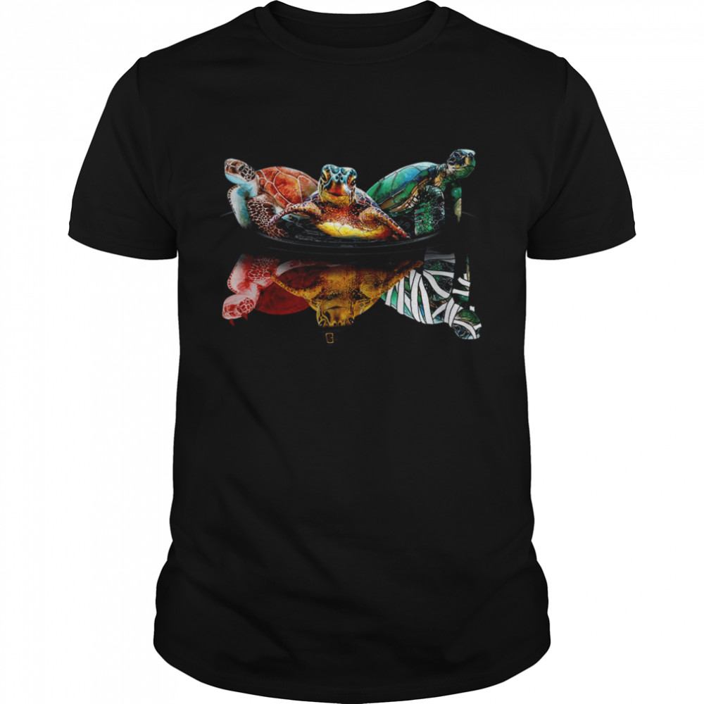 Three Turtles Mirror Water shirt Classic Men's T-shirt