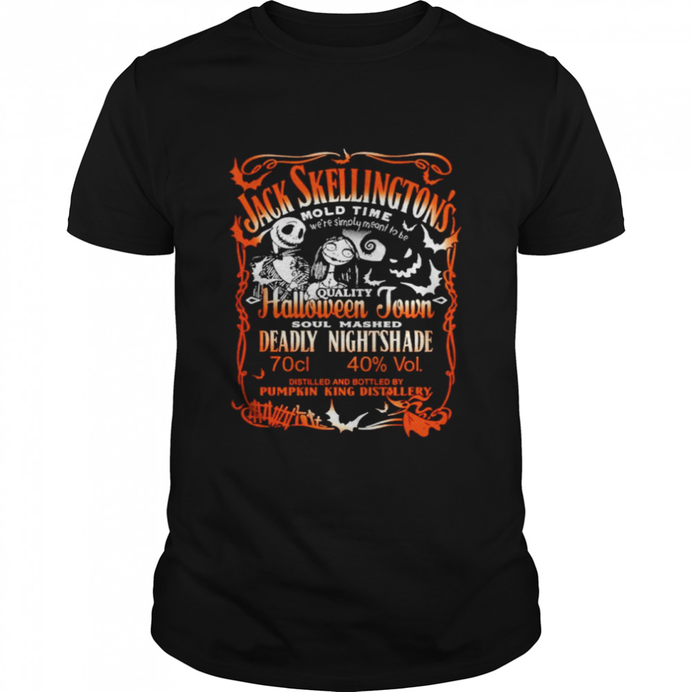 Jack Skellington and Sally Quality Halloween town soul mashed Deadly Nightshade shirt Classic Men's T-shirt