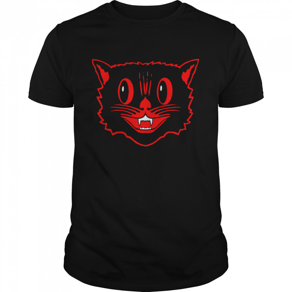 Black cat retro old school Halloween Spooky cat shirt Classic Men's T-shirt