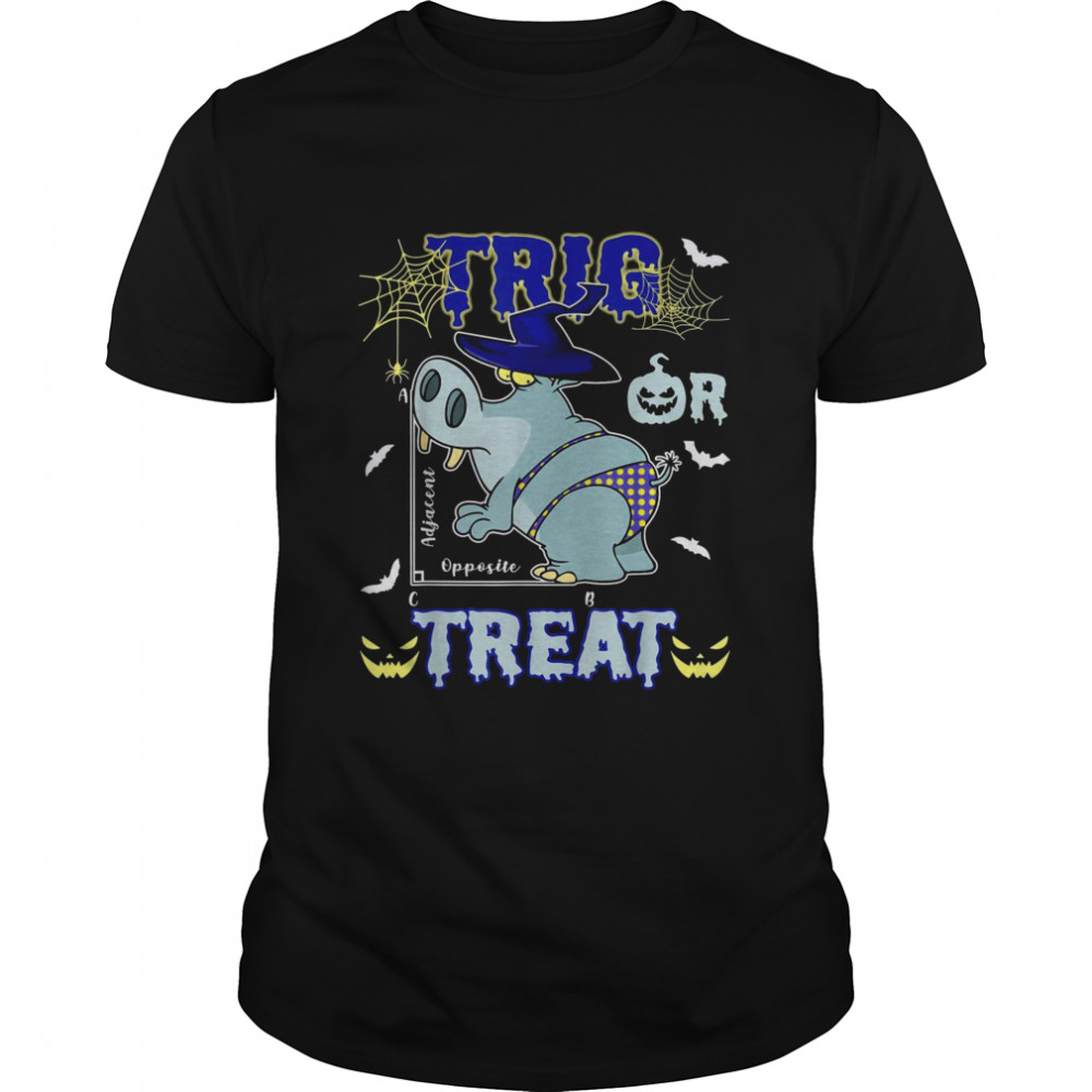 Math trig or treat hippopotamus math halloween Shirts