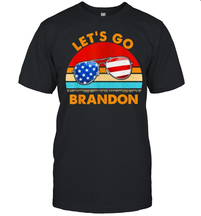 Let’s Go Brandon Chant US Flag Sunglass T- Classic Men's T-shirt