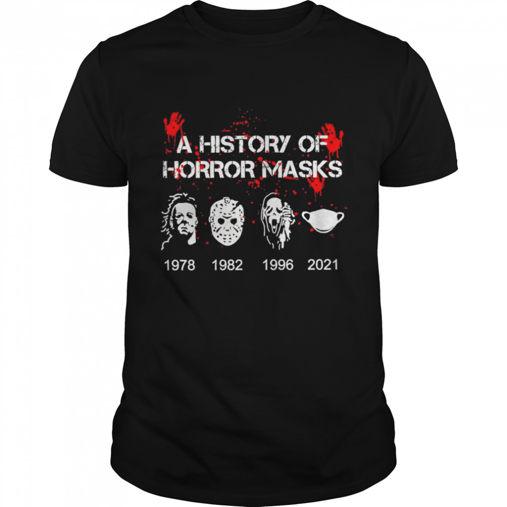 As Historys ofs horrors maskss 1978s 1982s 1996s 2021s shirts