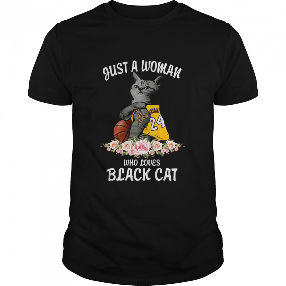 Just A Woman Who Loves Black Cat  Classic Men's T-shirt
