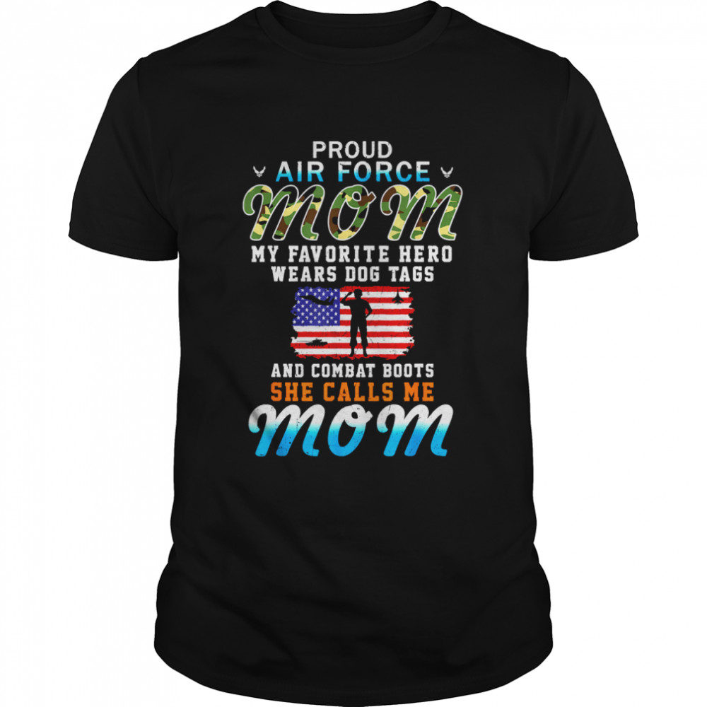 My Favorite Hero Wears Dog Tags Combat Boots Proud Army Mom T-shirt Classic Men's T-shirt