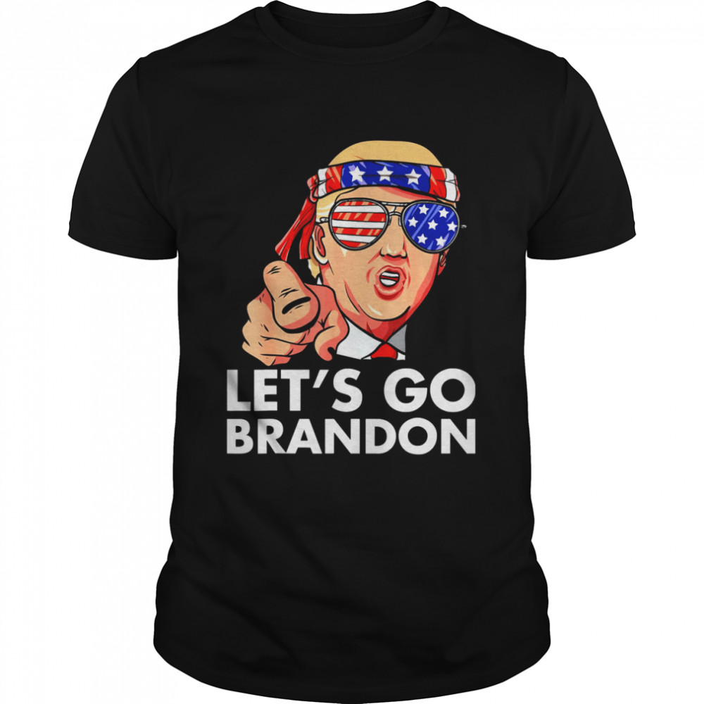 Let’s Go Brandon Finger Point US Flag Pro Trump shirt