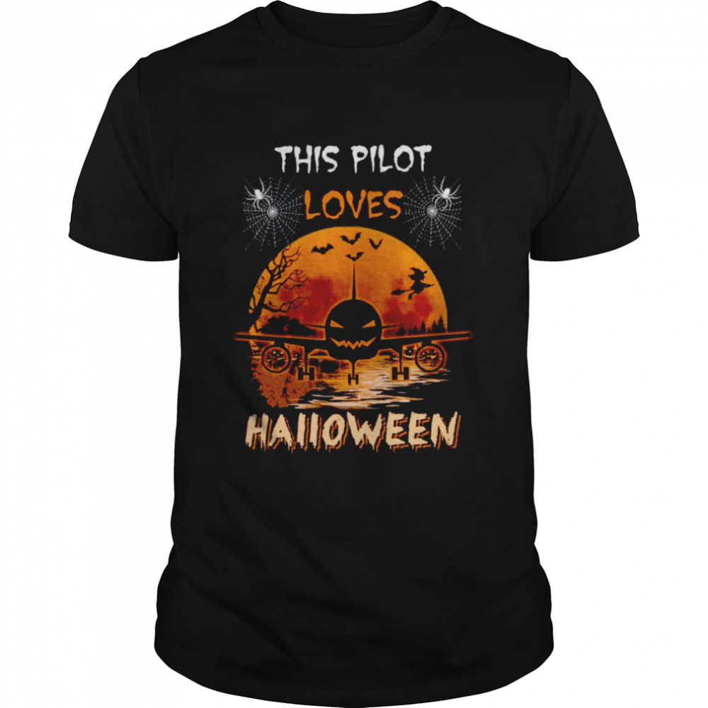 This pilot loves halloween shirt