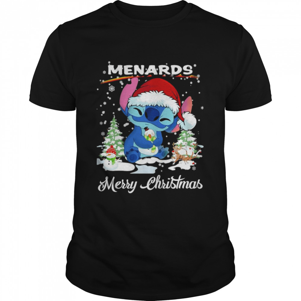 Babys Stitchs Hugs Snowmans Menardss Merrys Christmass Shirts