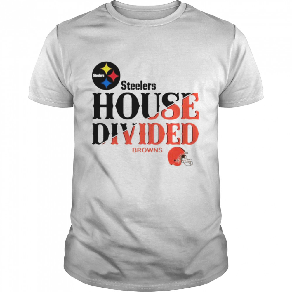 Pittsburgh Steelers house divided Cleveland Browns shirts