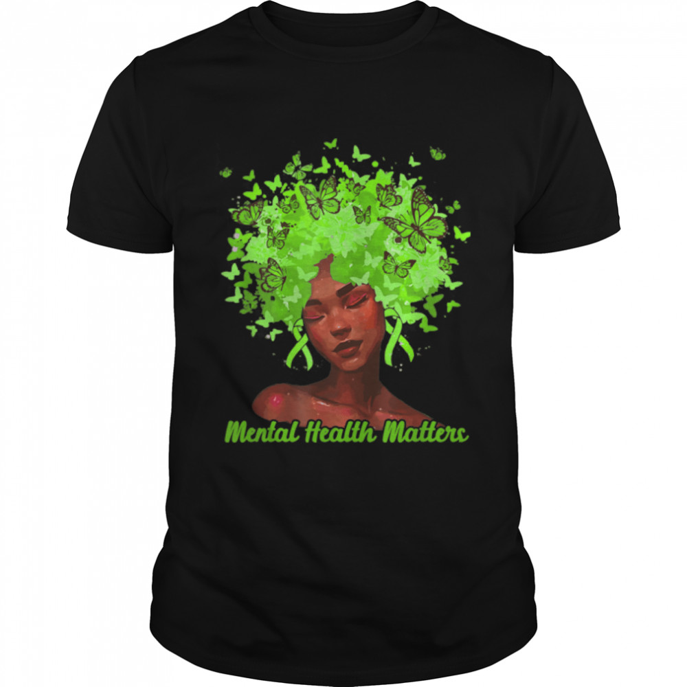 African American Mental Health Matters Woman Warrior Queen T-Shirt B09JP24L8S