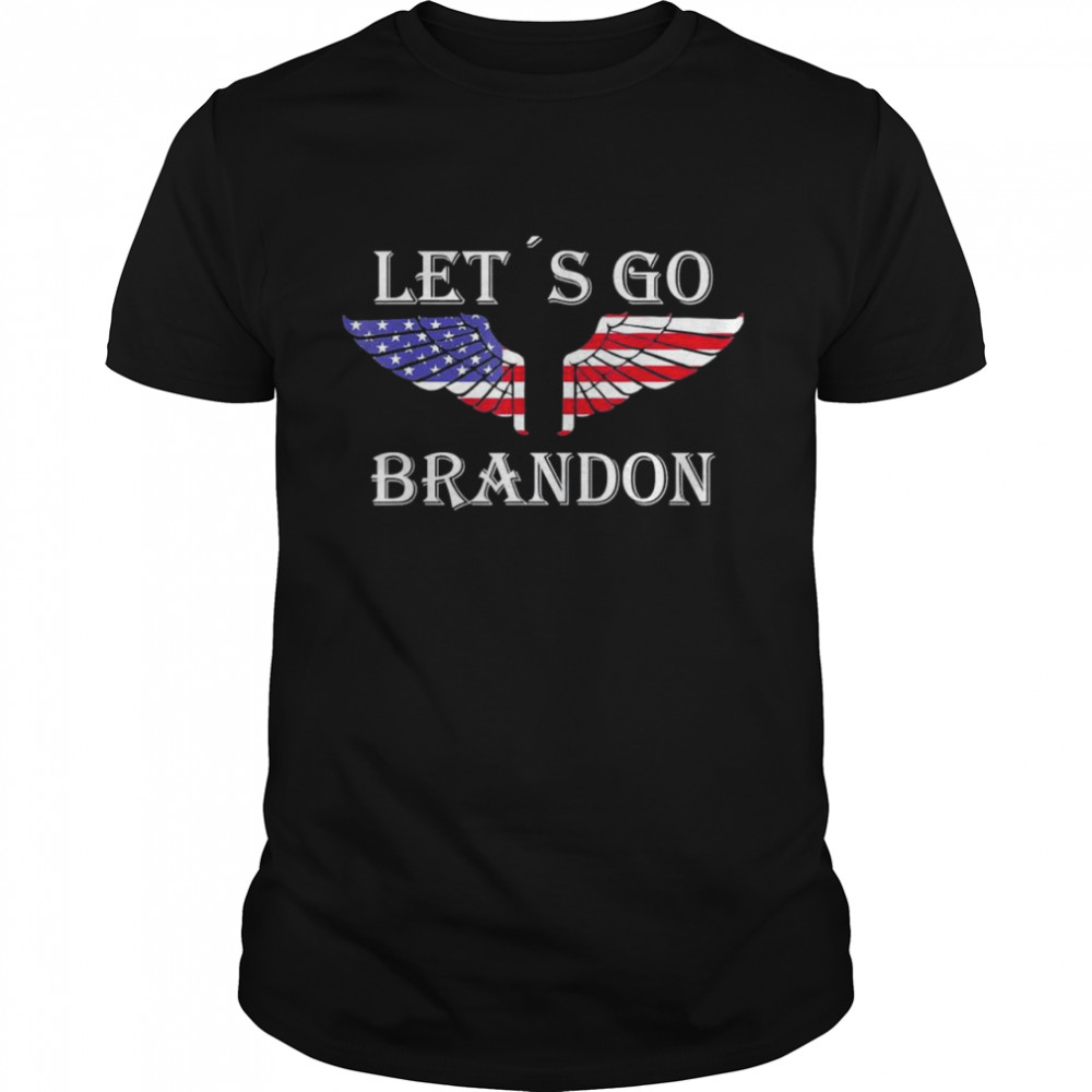 Lets Go Brandon American Flag US Angel Wings shirts
