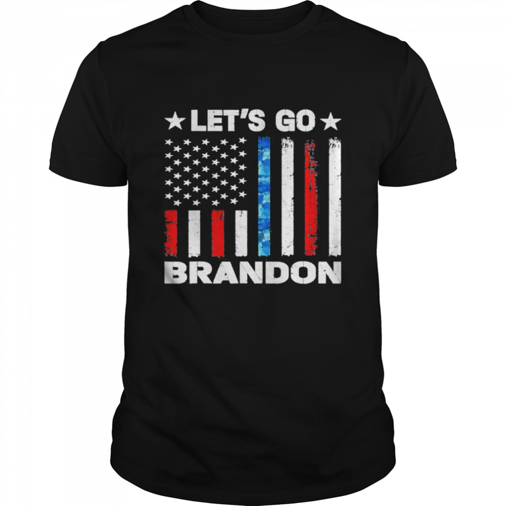 Vintage Let’s Go Brandon FJB US Flag T- Classic Men's T-shirt