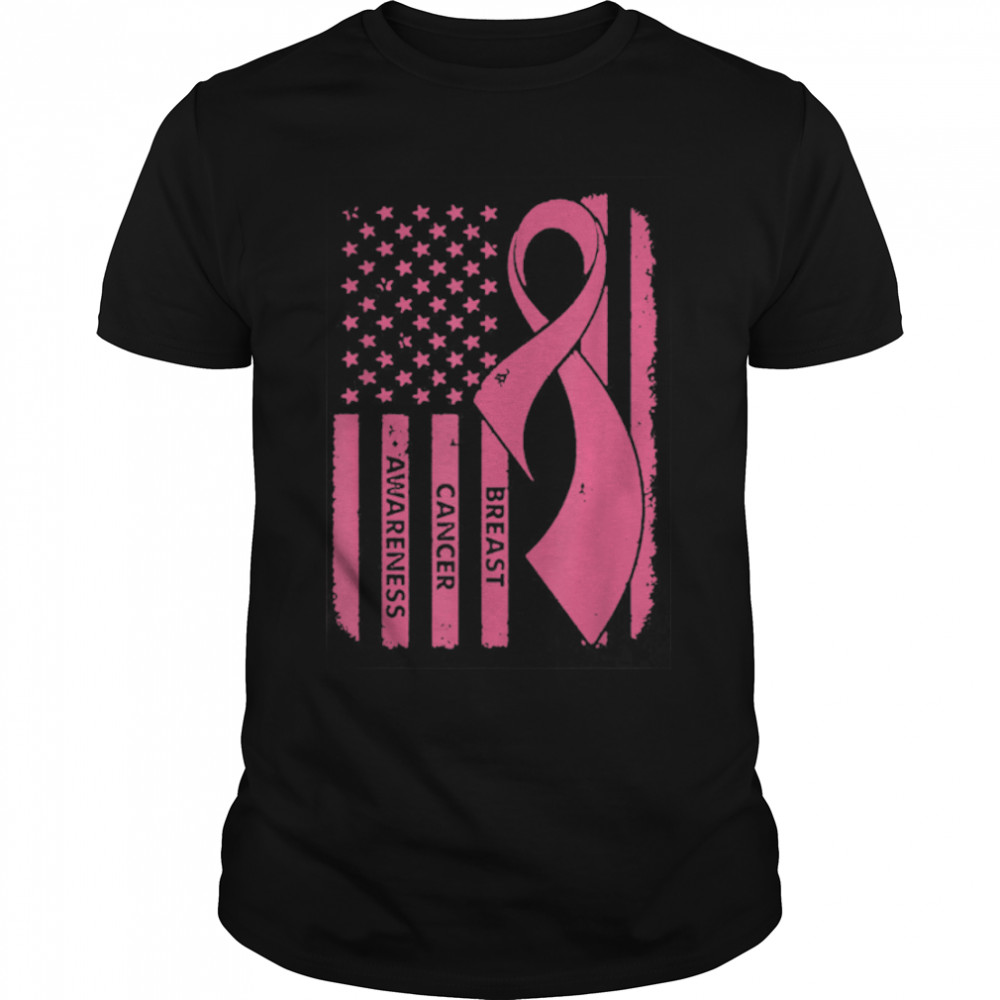Breast Cancer Flag Type One Diabetes Awareness Ribbon Tee T-Shirt B09JPFV14Fs