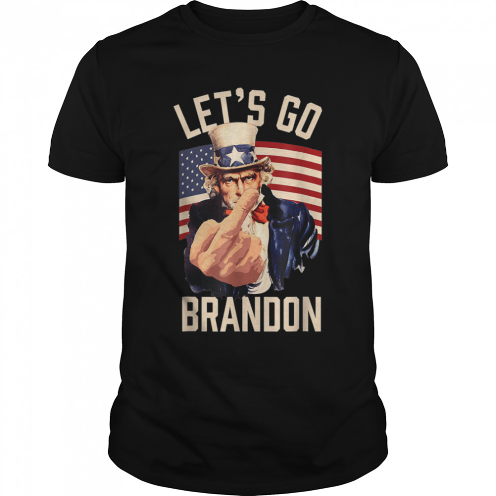 Funny Lets's Go Brandon Uncle Sam Lets's Go Brandon Chant T-Shirt B09JZ56C3Bs