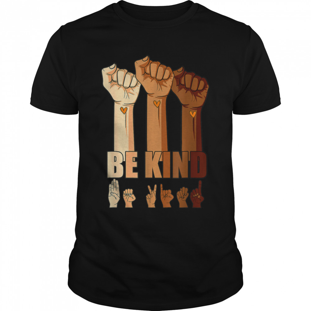 Hand Be Kind Sign Language We Wear Orange For Unity Day T-Shirt B09K3PND5L