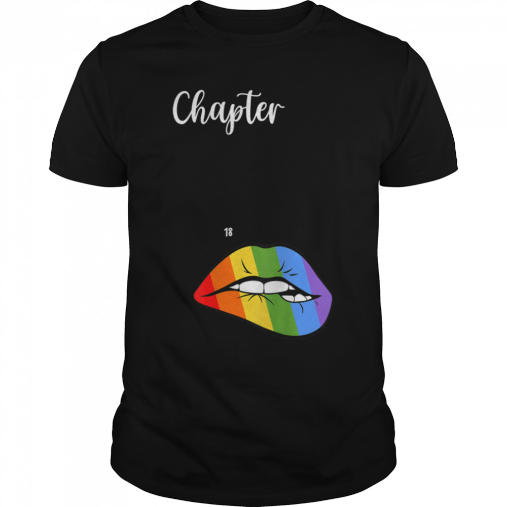 LGBT sexy lips rainbow chapter 18 Birthday celebration T- B09JZWBFTJ Classic Men's T-shirt