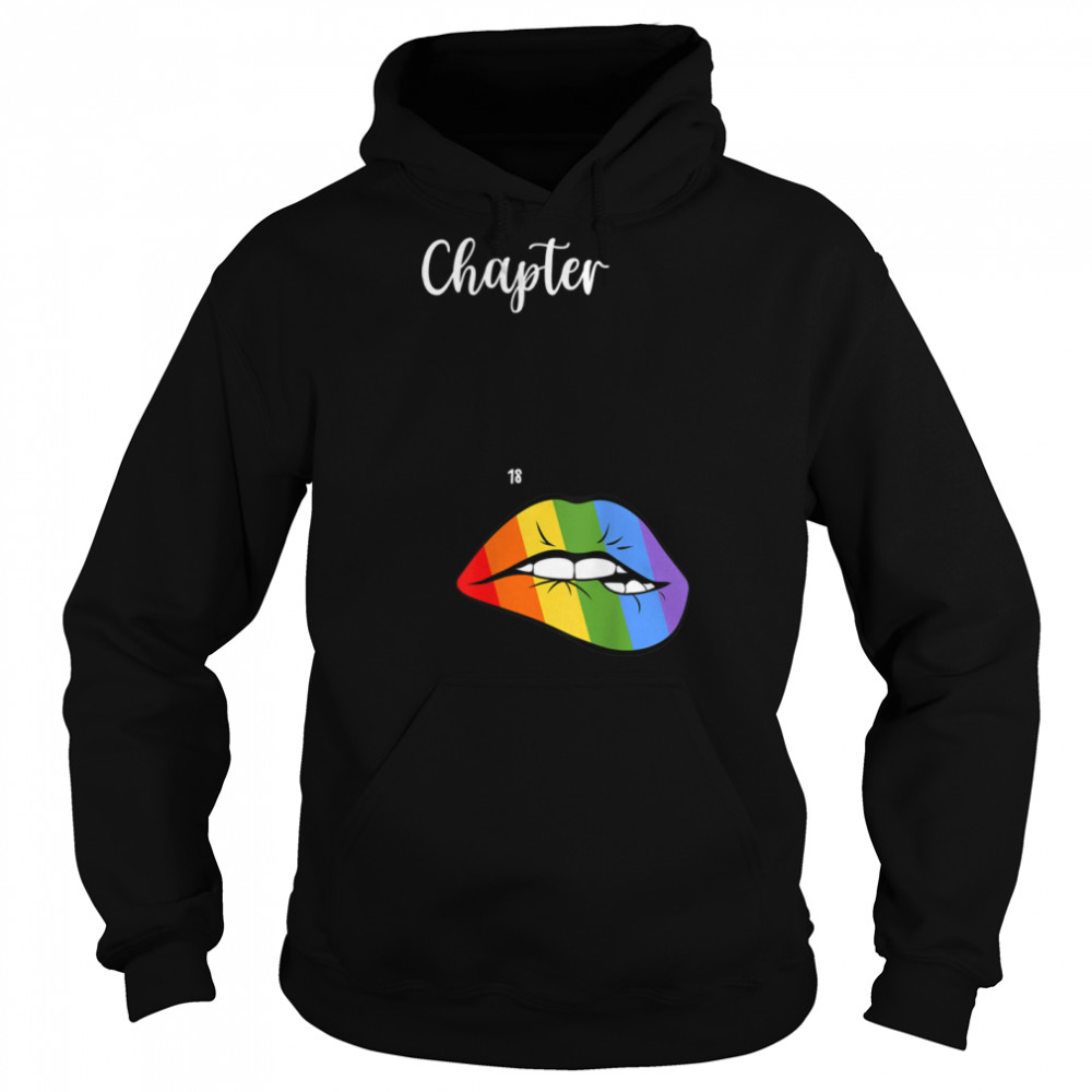 LGBT sexy lips rainbow chapter 18 Birthday celebration T- B09JZWBFTJ Unisex Hoodie