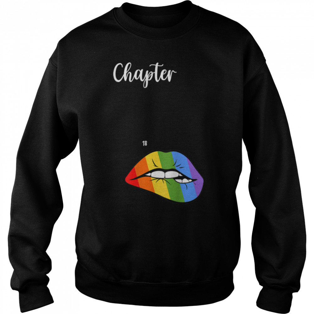 LGBT sexy lips rainbow chapter 18 Birthday celebration T- B09JZWBFTJ Unisex Sweatshirt