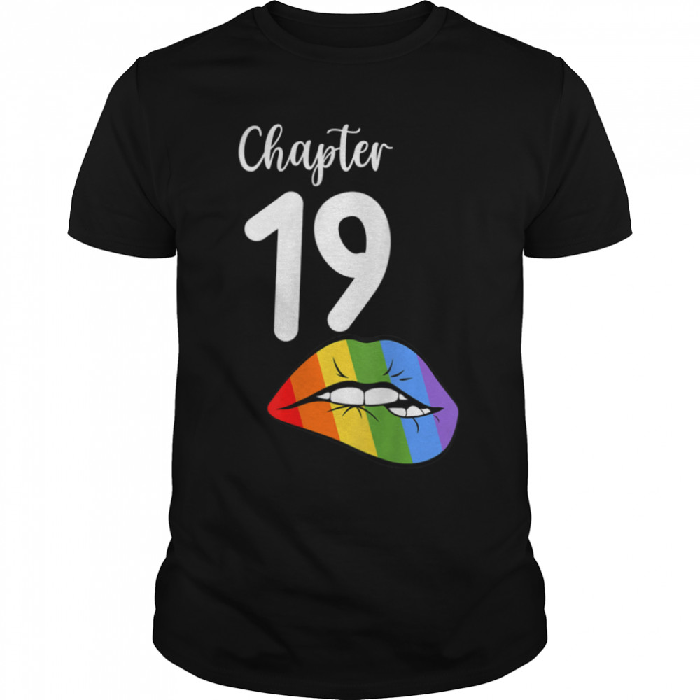 LGBT sexy lips rainbow chapter 19 Birthday celebration T- B09JZTXS8H Classic Men's T-shirt