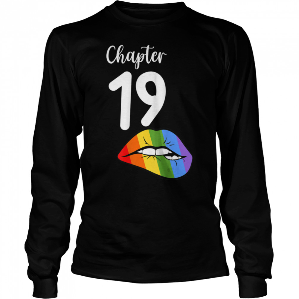 LGBT sexy lips rainbow chapter 19 Birthday celebration T- B09JZTXS8H Long Sleeved T-shirt