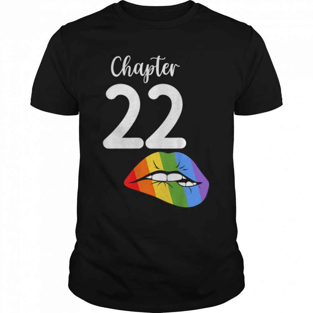 LGBT sexy lips rainbow chapter 22 Birthday celebration T- B09JZW3XP8 Classic Men's T-shirt