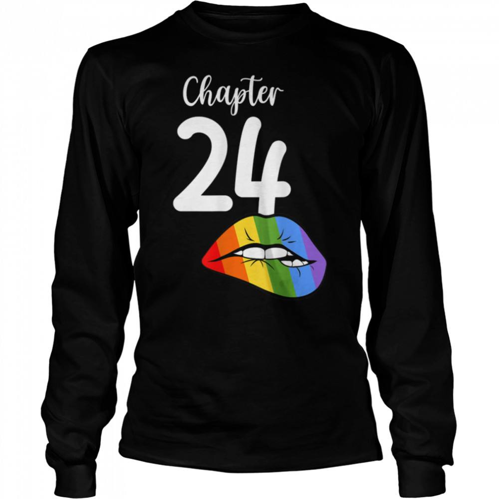 LGBT sexy lips rainbow chapter 24 Birthday celebration T- B09JZW55BQ Long Sleeved T-shirt