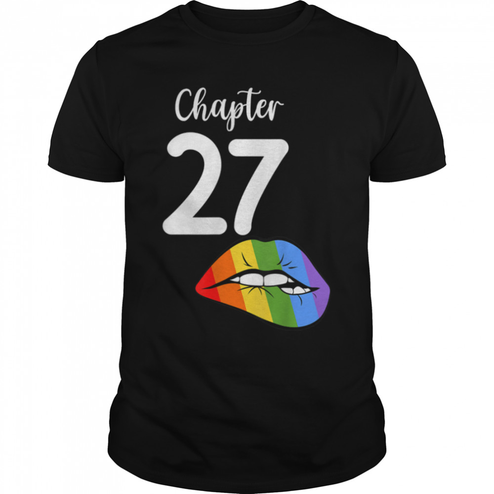 LGBT sexy lips rainbow chapter 27 Birthday celebration T- B09JZW6W3P Classic Men's T-shirt