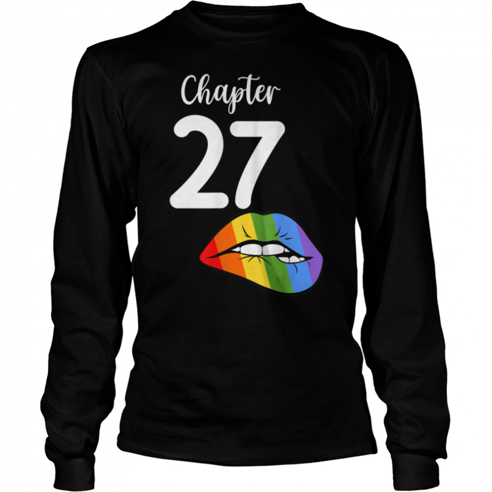 LGBT sexy lips rainbow chapter 27 Birthday celebration T- B09JZW6W3P Long Sleeved T-shirt