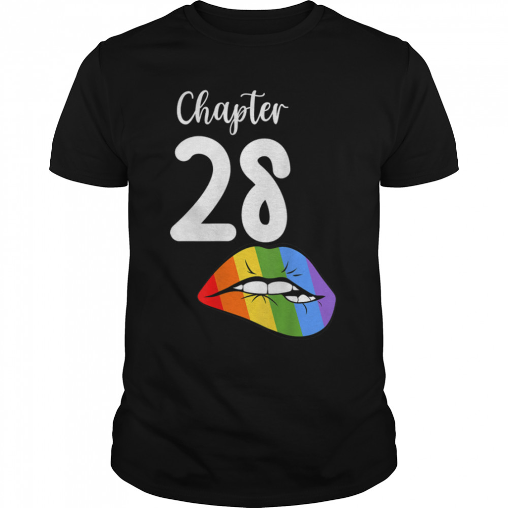 LGBT sexy lips rainbow chapter 28 Birthday celebration T- B09JZWGLWQ Classic Men's T-shirt