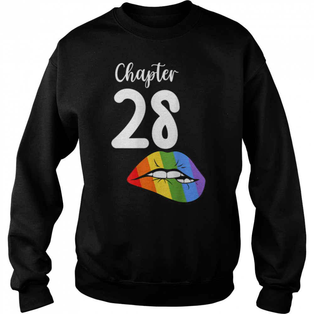 LGBT sexy lips rainbow chapter 28 Birthday celebration T- B09JZWGLWQ Unisex Sweatshirt