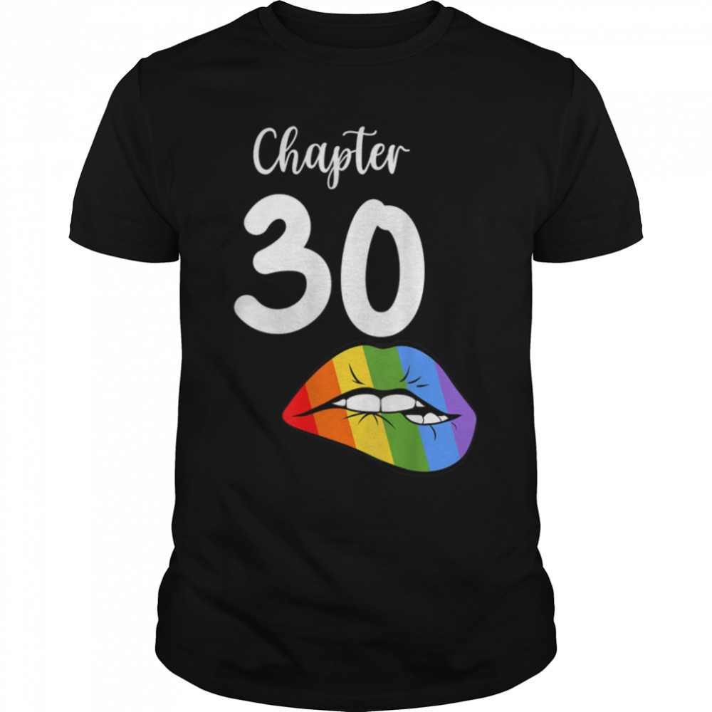 LGBT sexy lips rainbow chapter 30 Birthday celebration T- B09JZYFS3C Classic Men's T-shirt