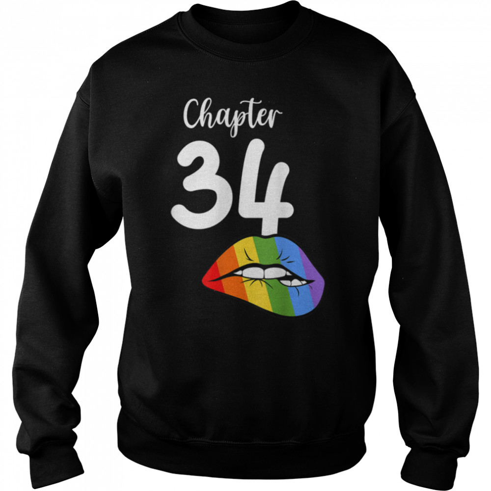 LGBT sexy lips rainbow chapter 34 Birthday celebration T- B09JZZGZNL Unisex Sweatshirt